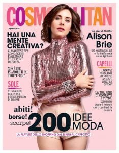Alison Brie on the cover of Cosmopolitan Italia